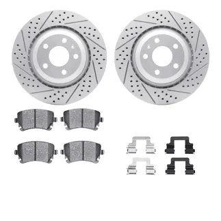 R1 Concepts WBUH1-73027 Brake Rotors - Carbon Coated - D/S W/ Optimum Oe Pads & Hdw